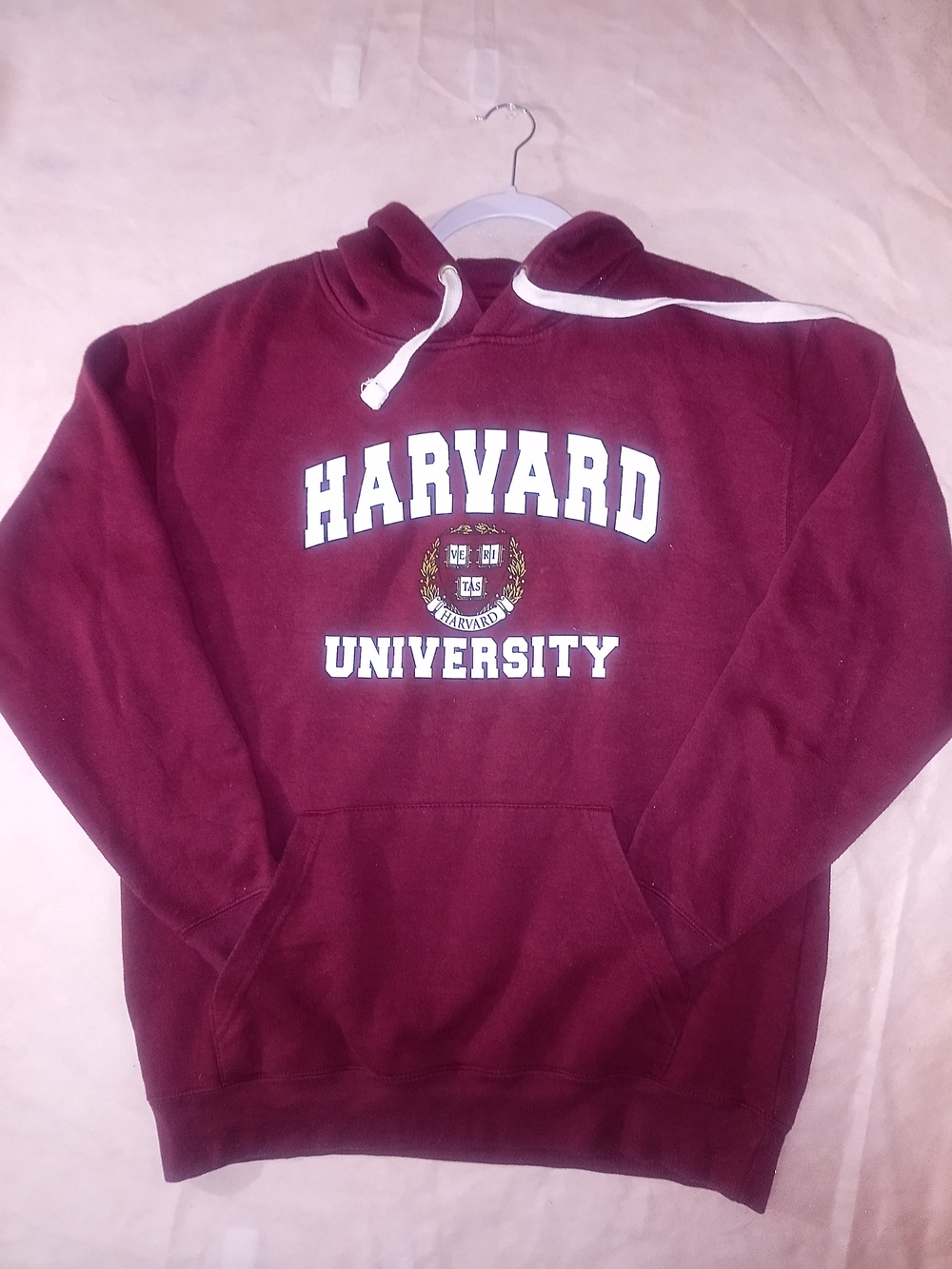 Harvard University Licensed Gear By Bay State Apparel Hoodie Sweatshirt Size L